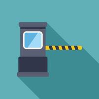 Closed barrier at parking garage booth controlling access vector