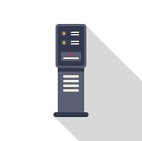 Payment terminal processing contactless transaction with nfc technology vector