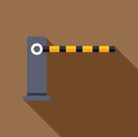 Automatic barrier gate closing or opening on brown background vector