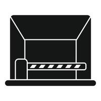 Parking barrier icon in simple style isolated on white background vector