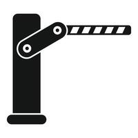 Parking barrier gate closing access icon showing restricted area vector