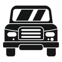 Front view of a robust 4x4 vehicle, ready for off roading adventures vector