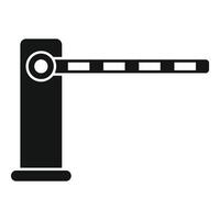 Parking barrier gate closing access to unauthorized vehicles vector