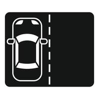 Car parking correctly in designated area, top view parking icon vector
