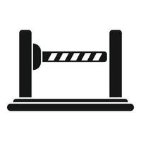 Closed barrier gate blocking access on white background vector