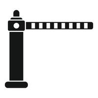 Parking barrier gate closing or opening access point icon vector