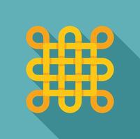 Endless knot representing eternity and interconnectedness forming square shape vector