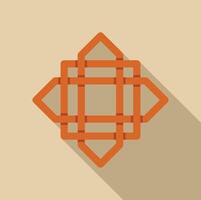 Intertwined geometric shapes creating a knot like pattern vector