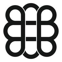 Intricate knot symbol forming an abstract geometric design vector