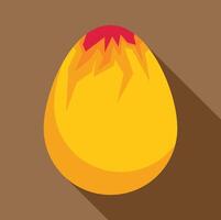 Dinosaur egg hatching with lava cracks appearing on surface vector