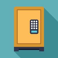 Hotel room safe keeping valuables secure with keypad access vector
