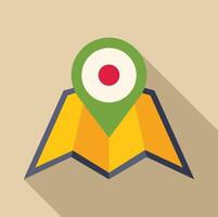 Japan location pin showing japanese place on map vector