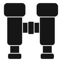 Binoculars icon showing magnifying device for exploration vector