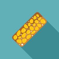 Boiled corn cob with kernels rotating on turquoise background vector