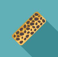 Protein bar with nuts and chocolate chips promoting healthy lifestyle vector