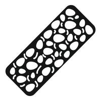 Rectangular piece of tempeh fermented soy product showing its texture vector
