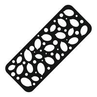 Rectangular stencil showing lemons and small circles creating a pattern vector