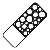 Effervescent tablet dissolving, creating bubbles in water, medicine and healthcare concept vector