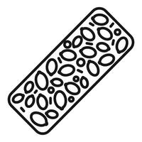 Rectangular cereal bar with seeds showing healthy lifestyle vector