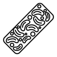 Rectangular chocolate bar with cashew nuts forming a decorative pattern vector
