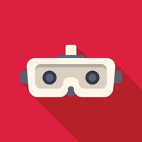 Virtual reality headset representing metaverse technology on red background vector