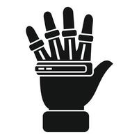 Bionics sensor glove detecting and transmitting signals vector