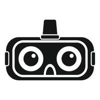 Vr headset representing immersive experience in virtual reality vector