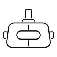 Vr headset showing new technology for gaming and entertainment vector