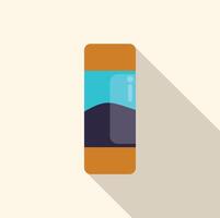 Electrical fuse protecting electrical circuit with long shadow vector