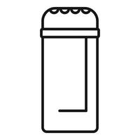 Spice jar with lid showing fill level icon demonstrating remaining quantity vector