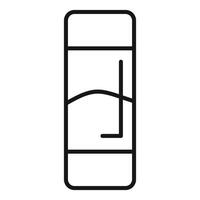 Electronic cigarette device with liquid inside and indicator showing level vector