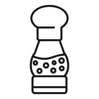 Pepper grinder adding flavor to culinary delights, enhancing taste and aroma vector