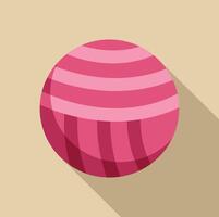 Pink fitness ball for maintaining core strength and stability during exercise vector