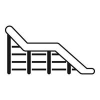 Children slide with wooden ladder leading to top representing playground fun vector