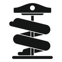Enjoying summer fun with spiral water slide vector