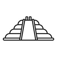 Mayan pyramid with stairs leading to top representing ancient civilization vector
