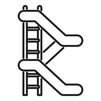 Double slide with ladders providing exciting playground fun vector