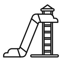 Playground slide with ladder leading to top platform vector