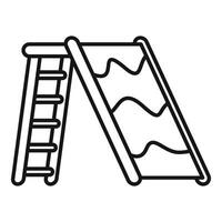 Children slide with ladder leading to wavy surface for playground fun vector
