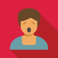 Opera singer performing with open mouth and closed eyes vector