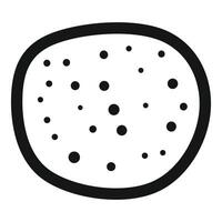 Round cookie with chocolate chips baking on white background vector