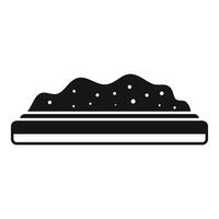 Sandbox icon showing area for kids playing with sand vector