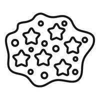 Abstract background drawing stars and circles representing galaxy forming vector