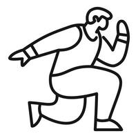 Breakdancer performing a freeze move during a street performance vector