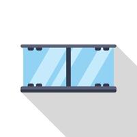 Modern glass balcony providing a clear view from building vector