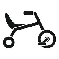 Simple tricycle icon representing childhood, play, and physical activity vector