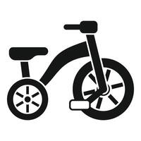 Child tricycle icon representing childhood, playing and fun vector
