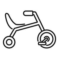 Simple tricycle design for toddlers, encouraging active play and development vector