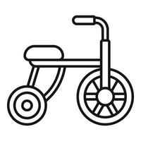 Kids tricycle with three wheels for riding and playing vector