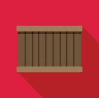 Wooden fence creating a boundary on red background vector